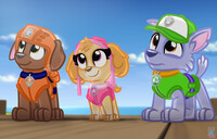 Three Favorite Pups Rocky Skye Zuma