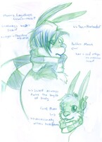 Doodles of a Moon Rabbit