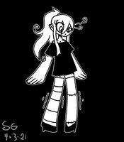 Raz trying to stand in heels