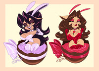 Easter Nelle and Elle (Commission)