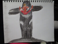 I sit on a huge stuffed animal orca