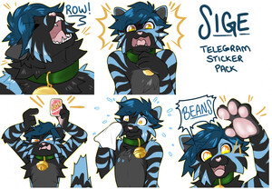 HQ DETAILED HALLOWEEN PROTOGEN ADOPT + 4 TELEGRAM STICKERS by AnalShop --  Fur Affinity [dot] net