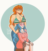 nami (one piece and 5 more) drawn by galiguomin