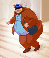 Big fat history teacher going late for class