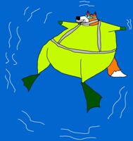 Meet Hamilton, the scuba fox