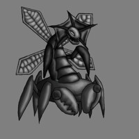 Crab/Insect Pillar Creature Concept - Black and White