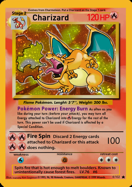 Charizard - Base Set - Pokemon