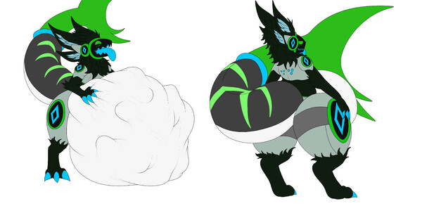Cyan vore green and blue rainbow friends by Mimmaxivore -- Fur Affinity  [dot] net