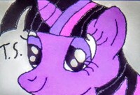 My 2DS drawing of Twilight Sparkle (colored)
