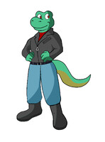 Lockjaw the T-Rex (biker)