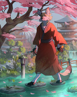 In the Japanese garden