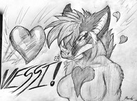 ARTGIFT- Vessi the Floofy Velociraptor