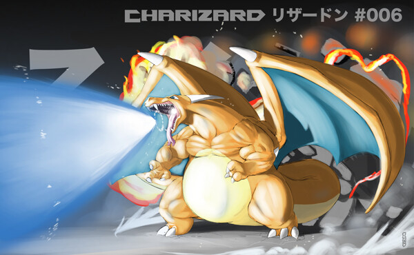 006 CHARIZARD 'Charlie' Pokédex Entry - HeartGold Version by Aruphonse --  Fur Affinity [dot] net