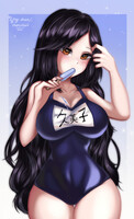 Swimsuit and Icecream - Anime girl form - by Loxy~chan