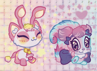 Me n Sylvie’s fursonas tfed into neopet babies