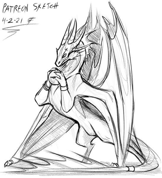 Sketch dragon by Bazted -- Fur Affinity [dot] net