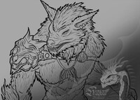 Werewolf Warrior - Commission WIP