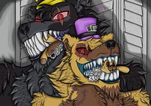 FNAF - Nightmare Fredbear and Plushtrap by Princess-Josie-Riki -- Fur  Affinity [dot] net