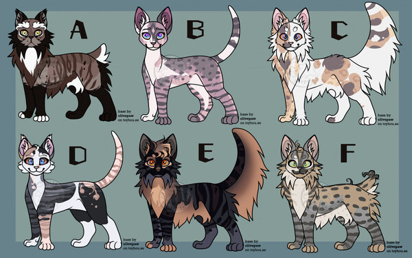 Warrior Cats Adopts 2 (Closed!) by ProjectMischa -- Fur Affinity