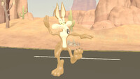 Wile E. Coyote Does the Karate Pose