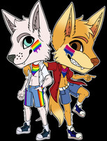 Pride chibi: Rosco and Max