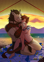Sun set kiss