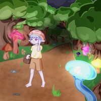 Mary in a forest