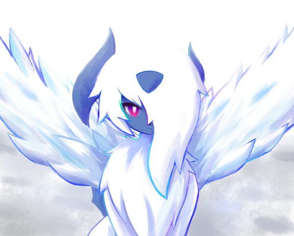 Mega Absol painting by IcyKatsura -- Fur Affinity [dot] net