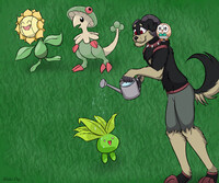 Alphonse the grass type Pokemon Trainer