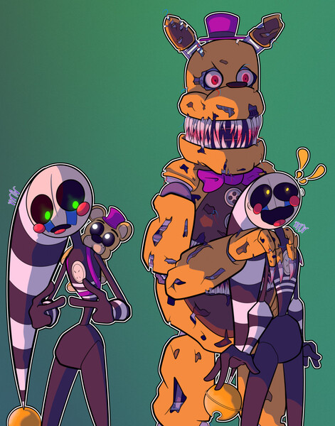 Nightmare Fredbear and plushie Shay0528 - Illustrations ART street