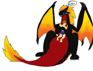 Shiny Mega Charizard Y by WillowSeeker -- Fur Affinity [dot] net