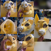 *Updated* Fursuit Head WIP by StarryKitsune
