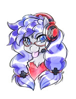 Watercolor bust commission