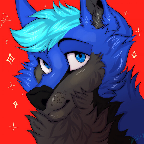 Twitchy Blue Wolf by Kyasarin101 -- Fur Affinity [dot] net