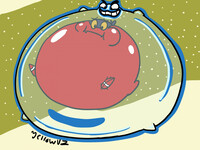 Trapped in a king of a bubble