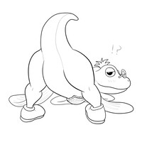 Glydon does the Pose! (Lineart Commission SFW Ver.)