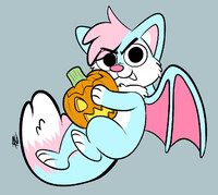 Vampire Marshmallow with Jack O'Lantern