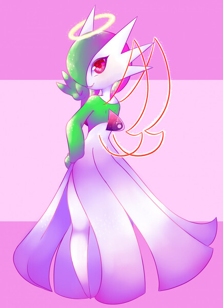 Ghostie 🌺 @ hiatus on X: 🪐 My gardevoir gjinka design for this month's  fanart! 💚💚  / X