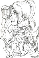 The foxes moon-Lineart