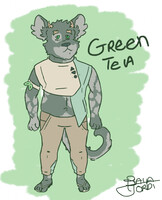 green tea as a person