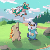 Unova Starters by SweetNSourStuff -- Fur Affinity [dot] net