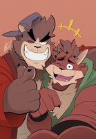 Tai and Kumatetsu Selfie
