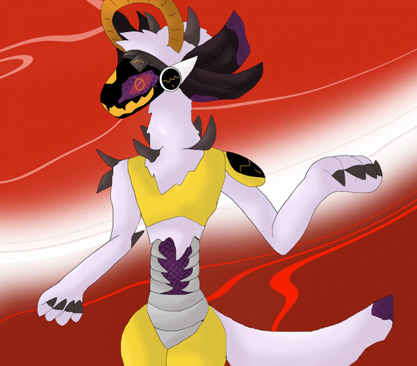 Dio pose protogen by DR4G0NW4RR10R -- Fur Affinity [dot] net