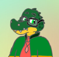 un cocodrilo con estilo