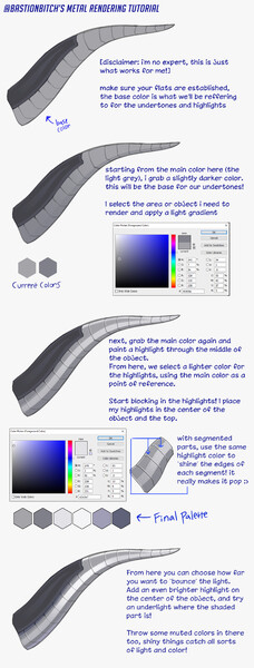 Hard Metal Rendering Tutorial by QWERTYDragon -- Fur Affinity [dot