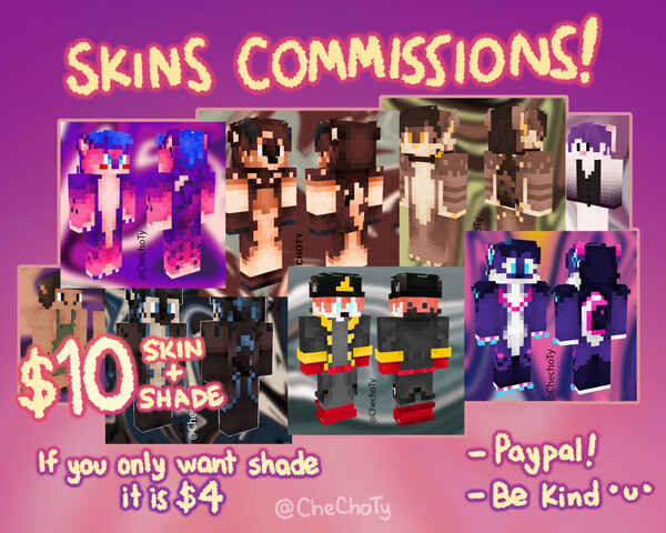 OPEN Commissions - Minecraft Skins by VivaThis on DeviantArt