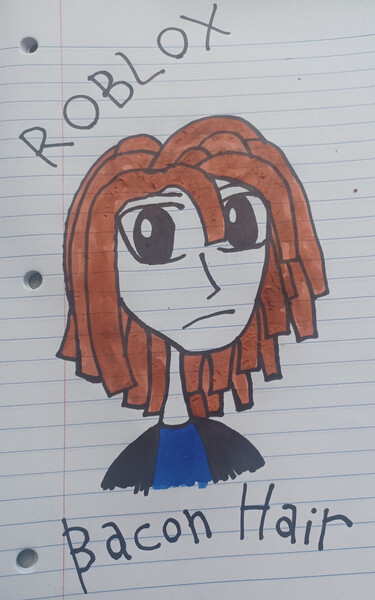 Bacon hair roblox desenho