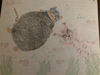 Swimming with Fish in Puffy Style