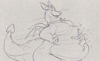 Anubo drackal Belly-Bumping Artie by Artienuki