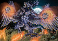 Commission - Burning down the castle